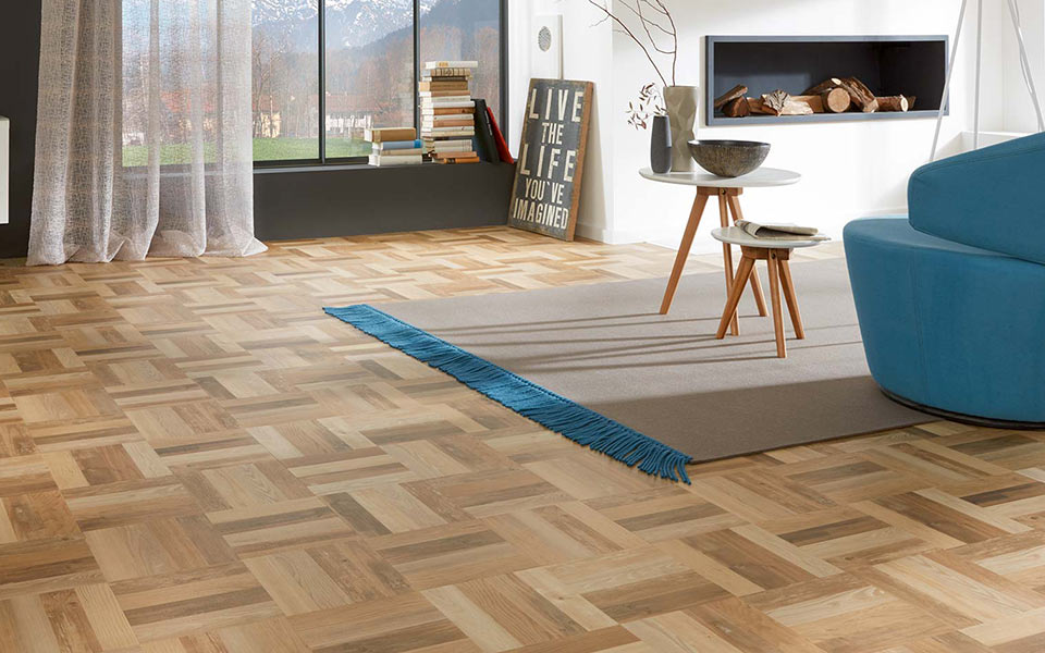 Fußboden in Holzoptik mit Muster