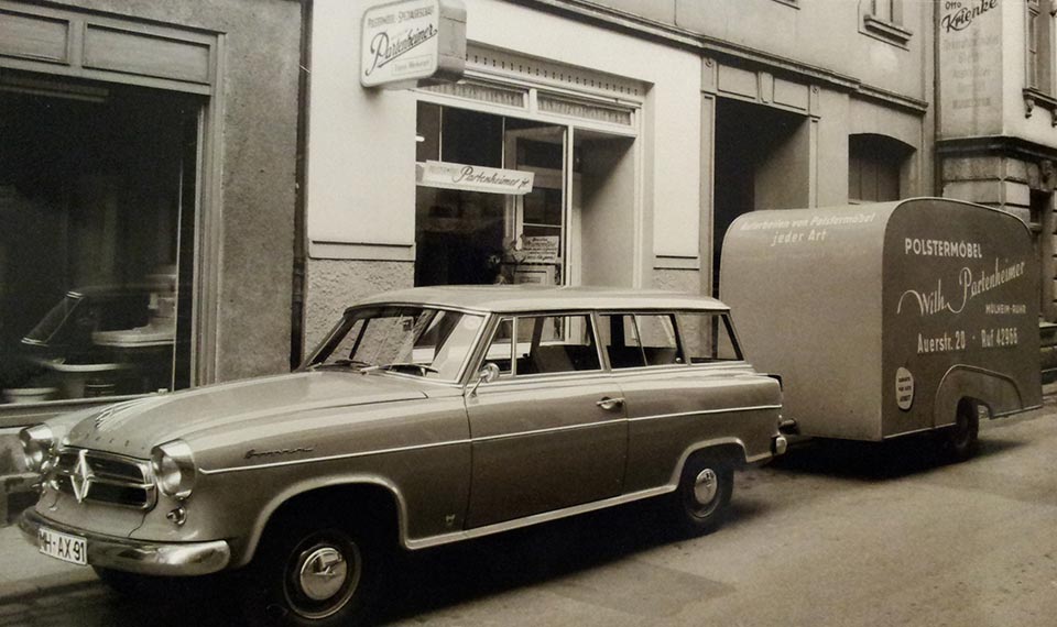 Alte Fotografie des Partenheimer Deco House aus den 30ern